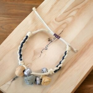 Leather braid bracelet